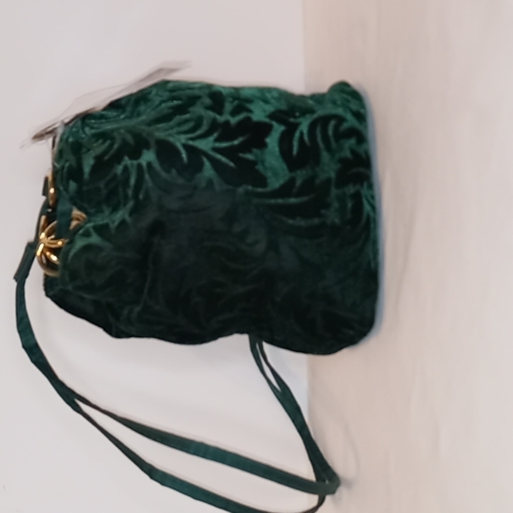 NWT Old Stock 𝅺 Dark Green Velvet Tandem Bag Regency Collection SEARS
